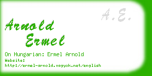 arnold ermel business card